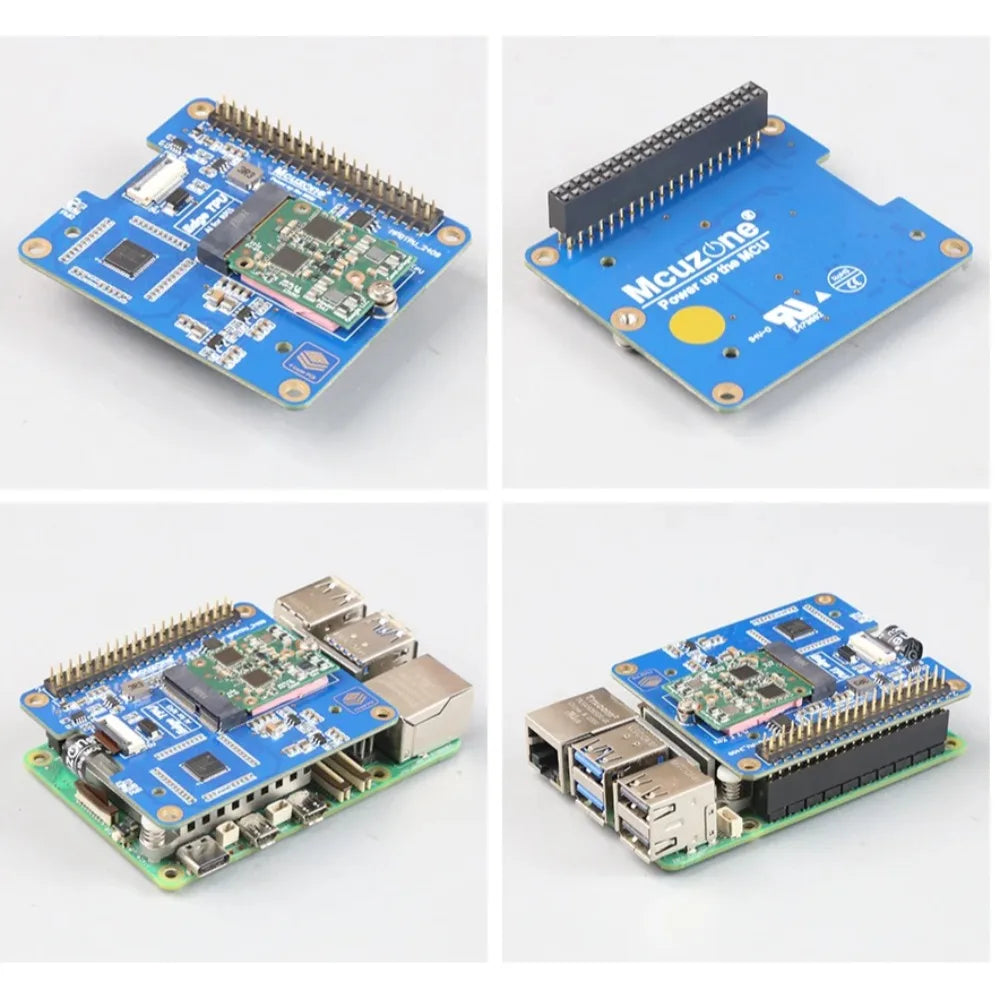MPDTPU, Raspberry Pi 5 PCIE To Dual TPU HAT,  Google Coral Dual Edge TPU,M.2 E-KEY Custom