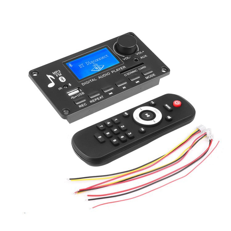 Custom FM MP3 Player Digital Audio Decoder Board Receiver Stereo DIY Speaker USB Recording LCD Lyrics 12V car amplifier pcb assembly