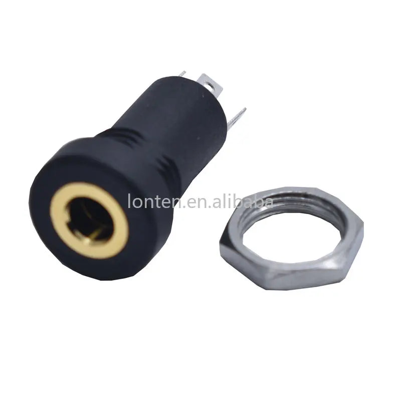 Custom 10PCS Headphone Socket Pj-392A 3.5mm Audio Jack Socket 4 Pole 3.5 Stereo Panel Mount Whit Nut PJ392A Manufacturer