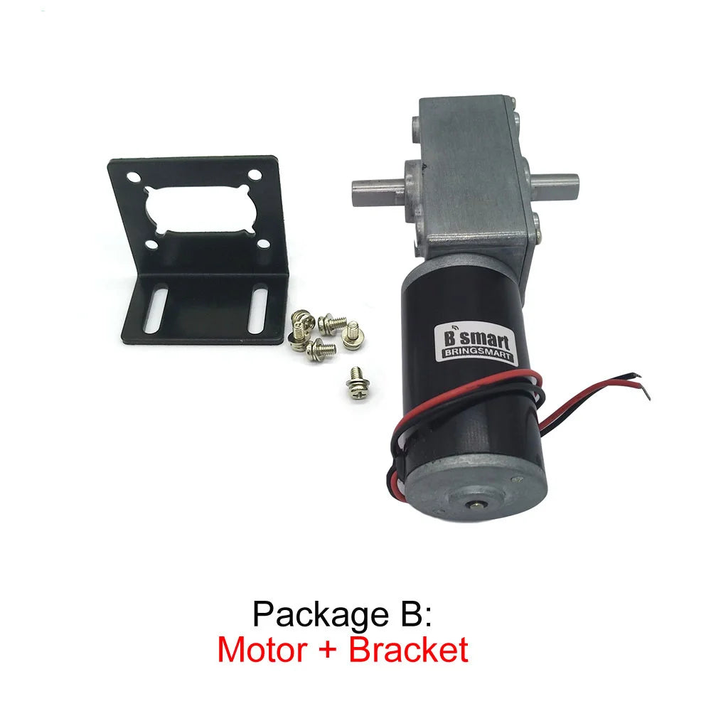 Custom 5840-31ZYS DC Small Motor 12V Slef Locking Gearbox Reductor 24V Large Torque Double Shaft Motor For Fan Reducer Manufacturer