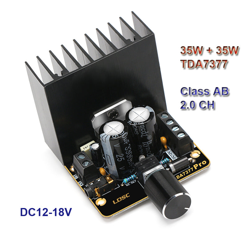 Class AB 35W+35W TDA7377 Amplifier Board Stereo Dual Channel Home Theater AUX Amp DC12-18V amplifier board pcb assembly