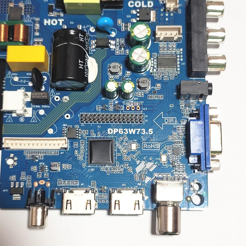 Custom    New LCD TV three in one motherboard dp63w73.5 supports DVB-T2 DVB-T to send remote control firmwareManufacturer