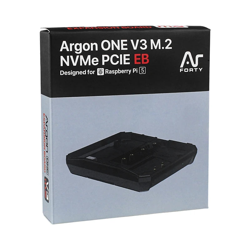 Argon ONE V3 M.2 NVME PCIE Expansion Board(Only) Built-in Aluminum Heatsinks for Raspberry Pi 5
