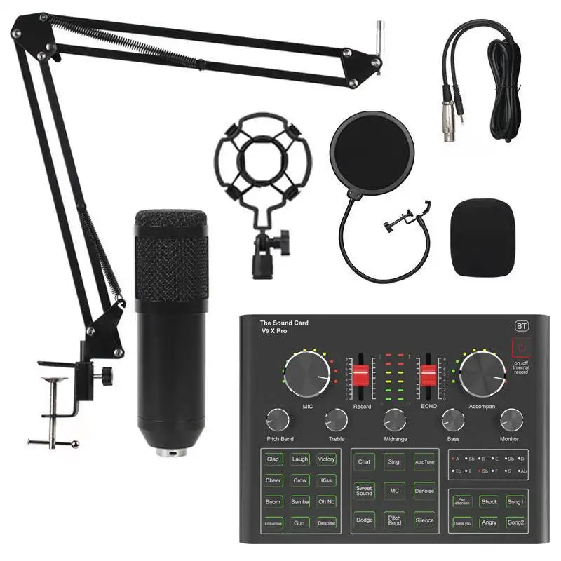 Custom LT V9XPro BM800 Sound Card Studio Music Set Mixer Noise Reduction Portable Microphone Voice Live Broadcast for Phone PC Record Manufacturer