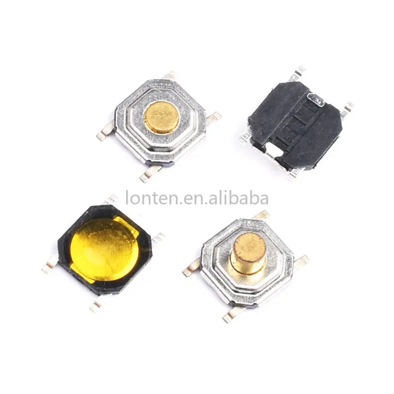 Custom 50PCS Tact Switch Silicone Button Micro Switch 3*4*2mm 3x6x4.3mm 2Pin 3x6x2.5mm 4*4*1.5mm SMD 4 Feet Manufacturer