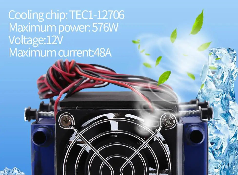 Custom 12V 576W 8 Chip Aluminum TEC1-12706 Low Noise Peltier DIY Thermoelectric Cooler Refrigeration Tool Pet Bed Home Accessories Manufacturer