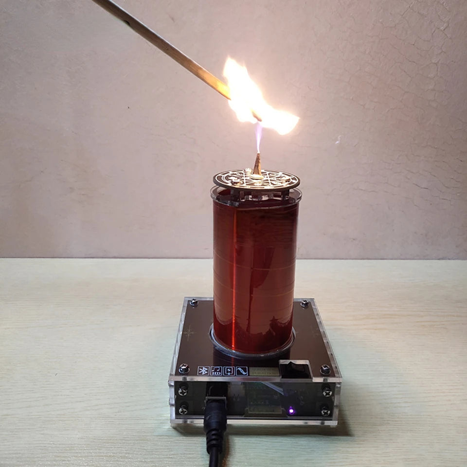 Custom Portable Palm Tesla Coil BT-compatible Audio Music Tesla Coil High Power Frequency Voltage ARC Lightning Generator Manufacturer