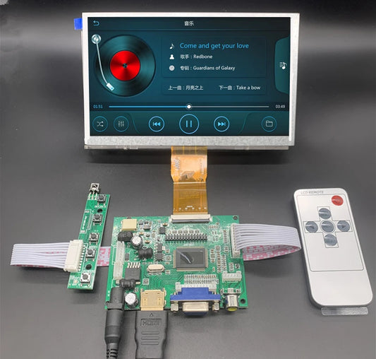 Custom 7'' Screen Display LCD TFT Monitor Driver Control Board 2AV HD-Compatible VGA For Lattepanda,Raspberry Pi Banana Pi Manufacturer