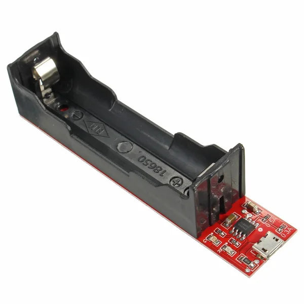 Custom 1 slot 18650 Battery Charging Holder Charging Board TP4056 0.3A / 0.5A / 0.8A with Protection Board Manufacturer