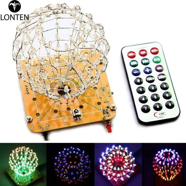 Custom Lonten DIY Spherical Spectrum Light Cube LED Flash Kit Electronic Learning Kits Manufacturer