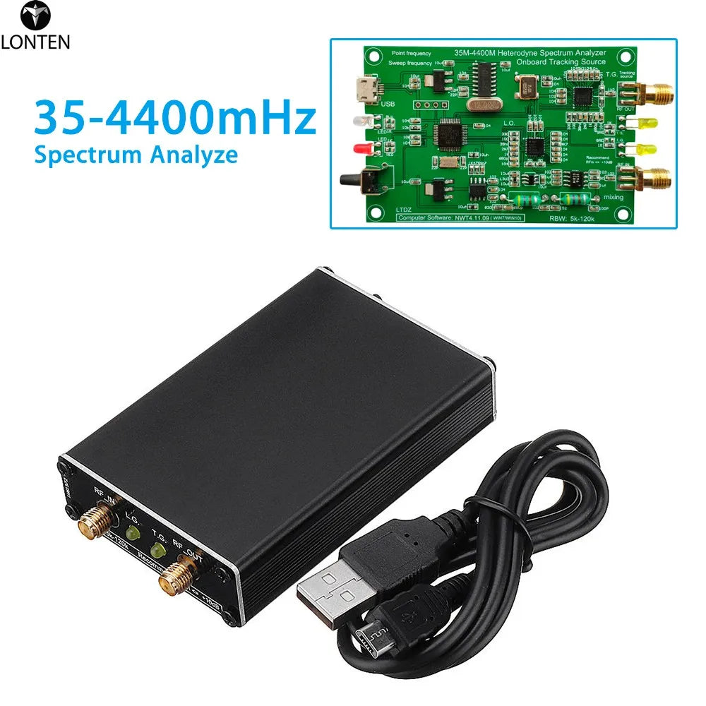 Custom Lonten Spectrum Analyzer USB LTDZ 35-4400Mhz Signal Source with Tracking Source Module RF Frequency Domain Analysis Tool With sh Manufacturer