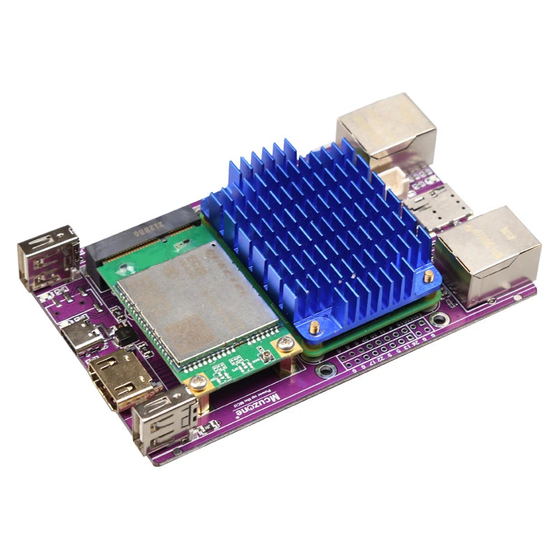 Custom  PCBA Raspberry pi CM4_EG25 4G IO Expansion board Dual Ethernet /4G LTE/ Industrial grade USB HUB/Aluminium Case Manufacturer