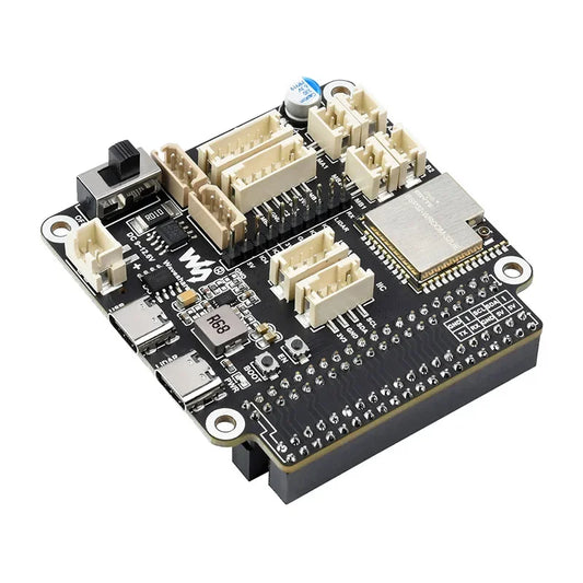 Raspberry Pi 5/4B Motor Driver Board - 9-Axis IMU Smart Car Kit with ESP32 & ROS Robot Expansion Module