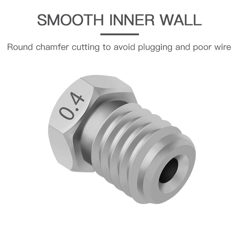 Custom E3DV6 Nozzle Stainless Steel Nozzle M6 Threaded For E3DV6 Print Head Extruder 1.75mm Filament 3D Printer Print Head Manufacturer