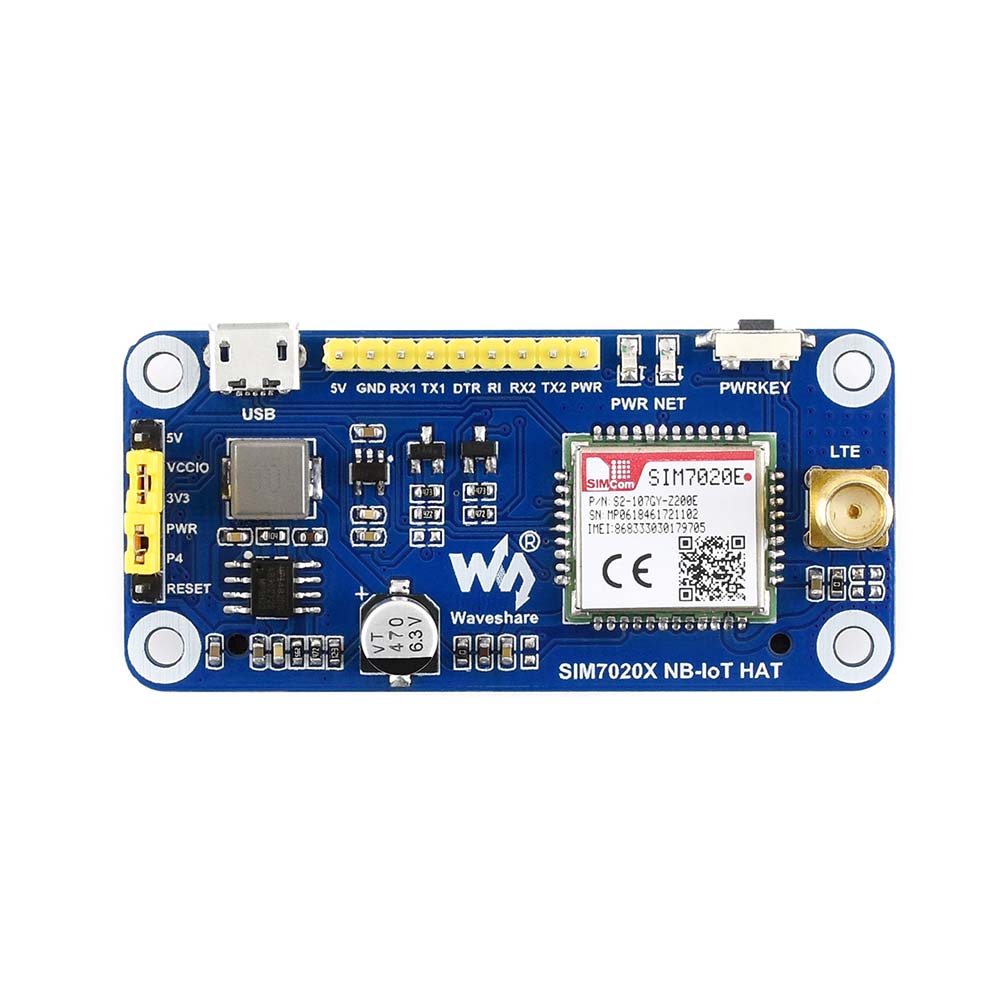 Waveshare NB-IoT HAT for Raspberry Pi Based on SIM7020E B1/B3/B5/B8/B20/B28 Bands supports LWM2M/COAP/MQTT, etc. Custom PCB customize