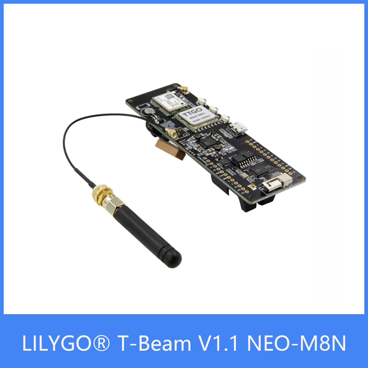 Custom TTGO T-Beam V1.1 ESP32 LORA 433/868/915/923MHZ WiFi Wireless BT Module GPS NEO-M8N IPEX 18650 Battery Holder Manufacturer