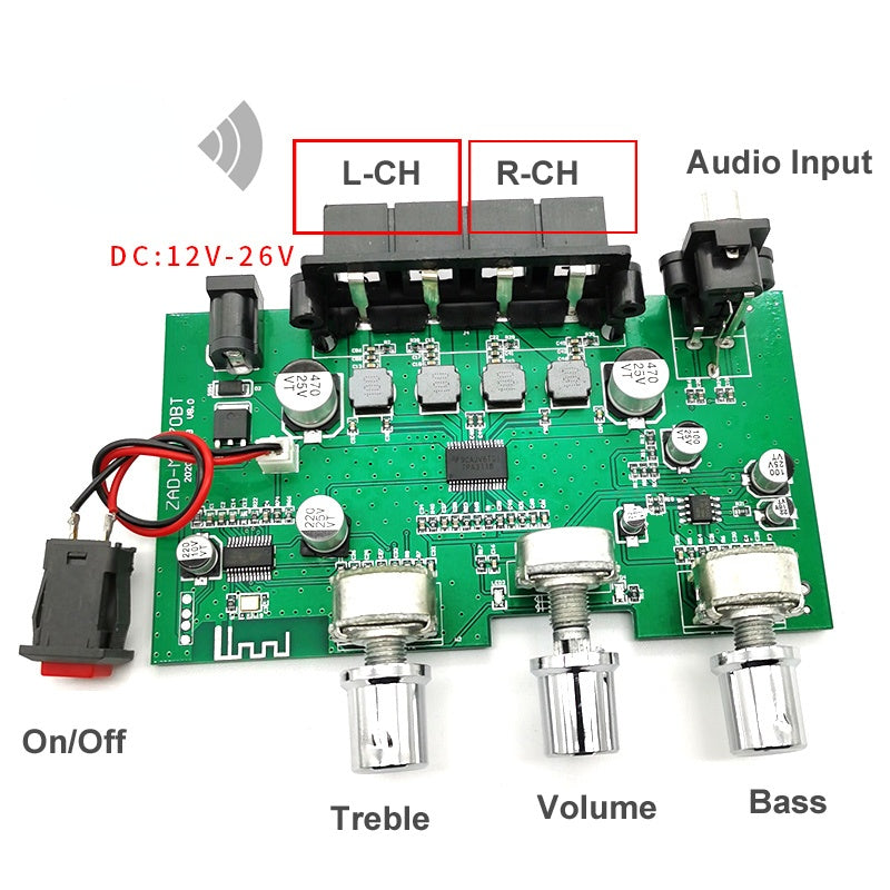 2*30W Subwoofer TPA3118 10-100w Equalizer Audio Power Amp Class D NE5532 HiFi Stereo RCA Amplifier Board pcb assembly Customize