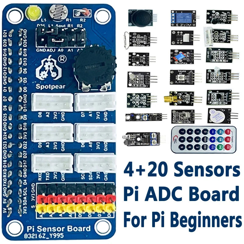 Custom Raspberry Pi Sensor Starter kit PCF8591 AD/DA ADS1115 High-precision AD Sensor expansion board Manufacturer