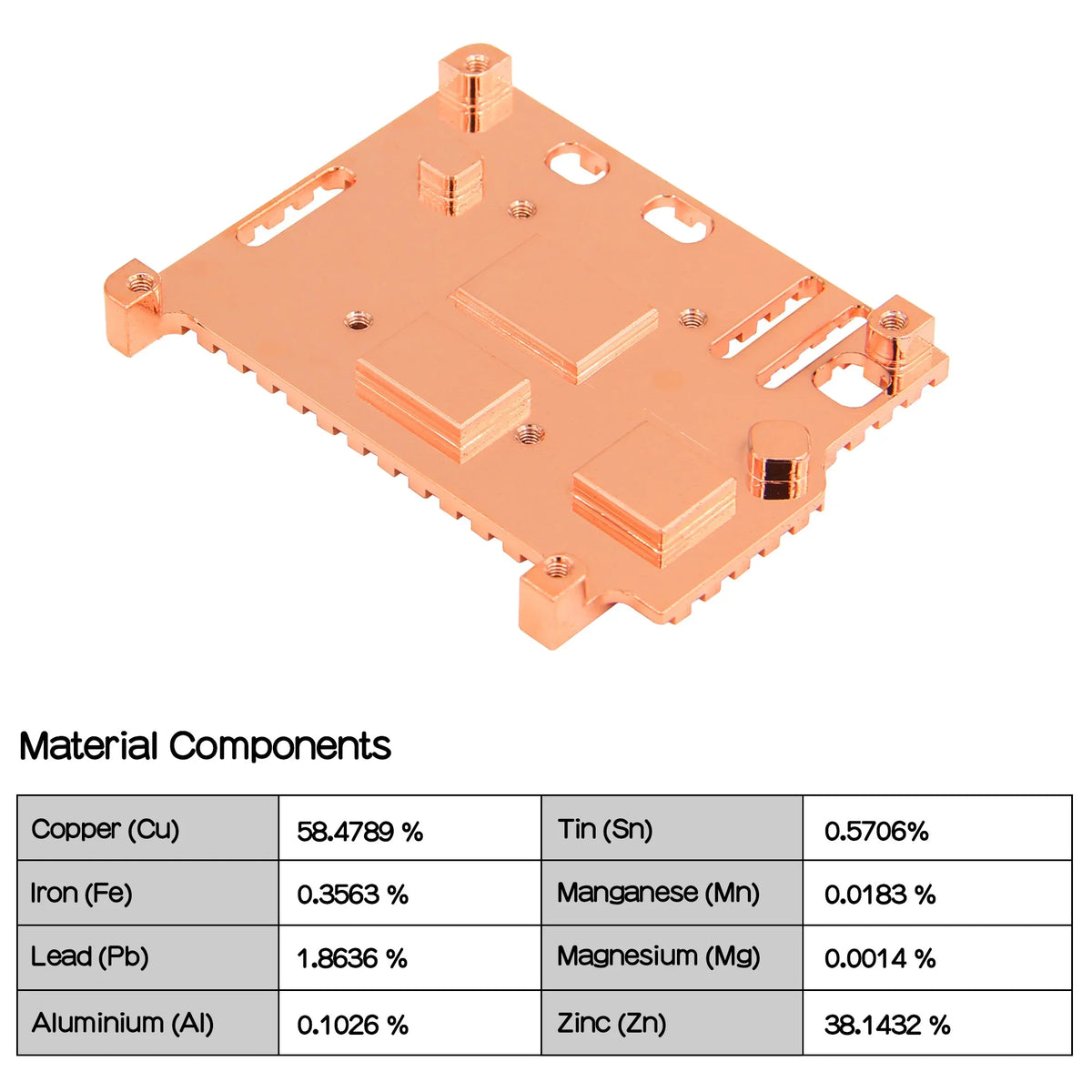 Raspberry Pi 5 Heatsink Copper Radiator for Pi 5 Only