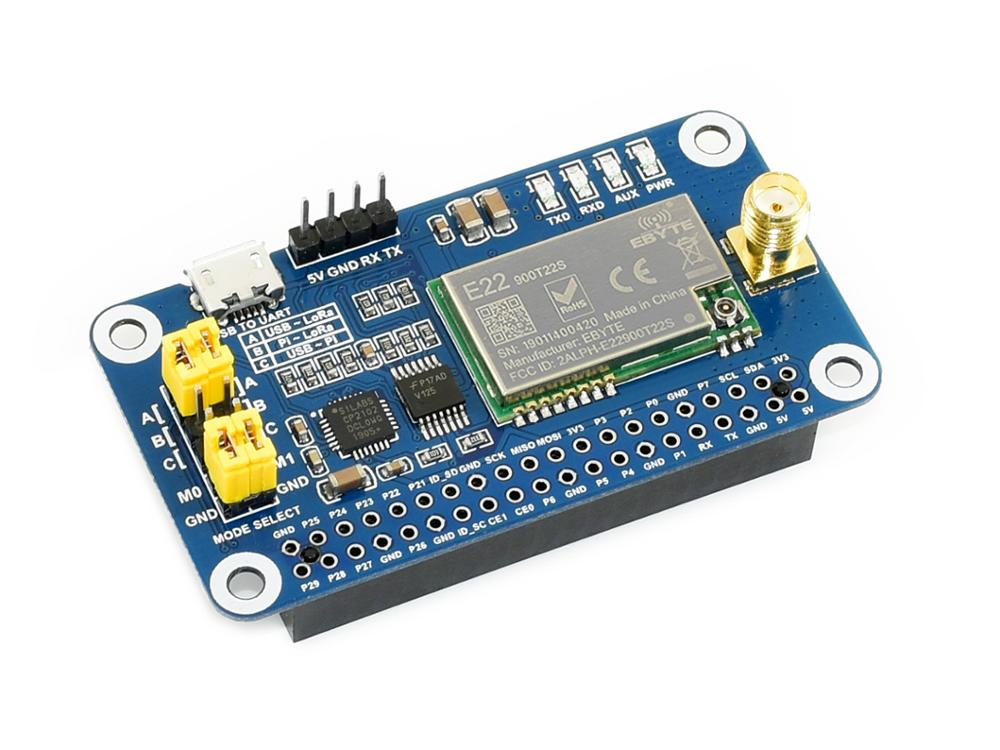 SX1262 LoRa HAT for Raspberry Pi Spread Spectrum Modulation 868MHz Frequency Band Custom PCB spot light pcba customize