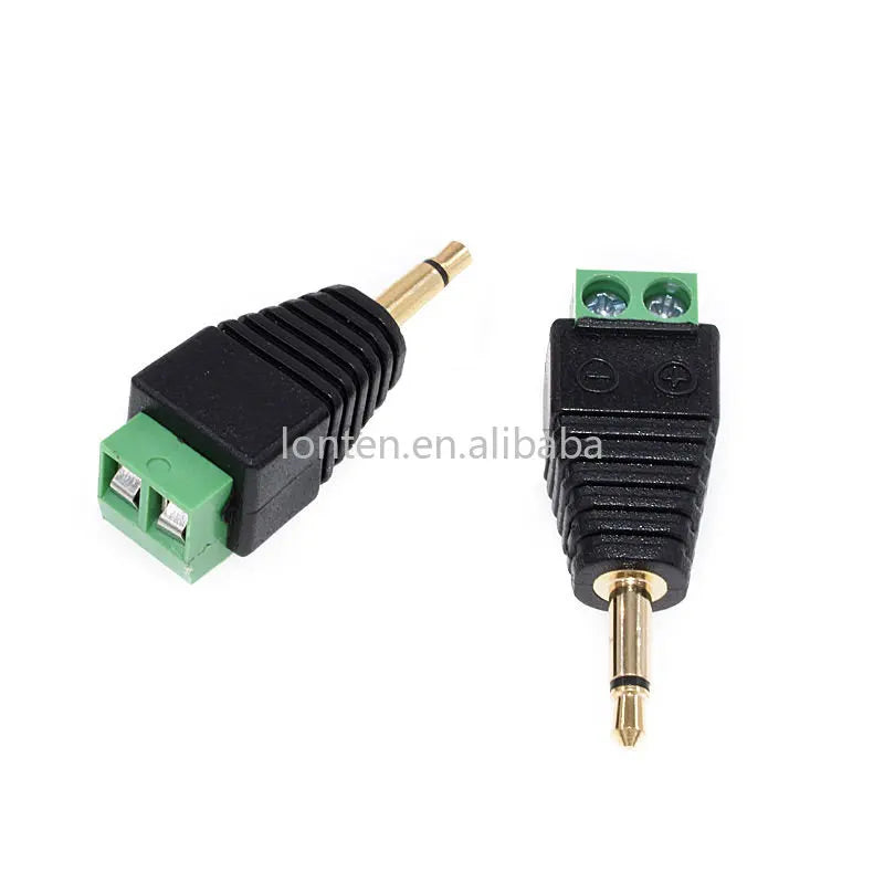 Custom 1PCS 3.5 Jack Connector Stereo Adapter 3.5mm Audio Mono Channel Plug To Screw Terminal Audio Mono Channel Plug Manufacturer