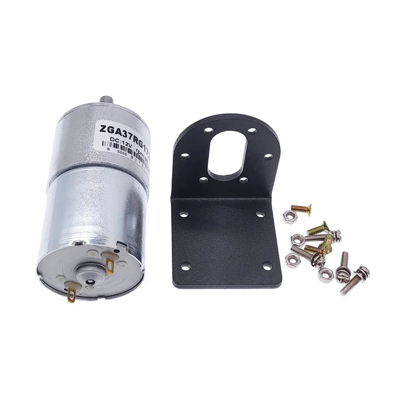 Custom Mounting bracket+gear motor GA37RG high torque electric 12V 24V DC motor with motor holder Manufacturer