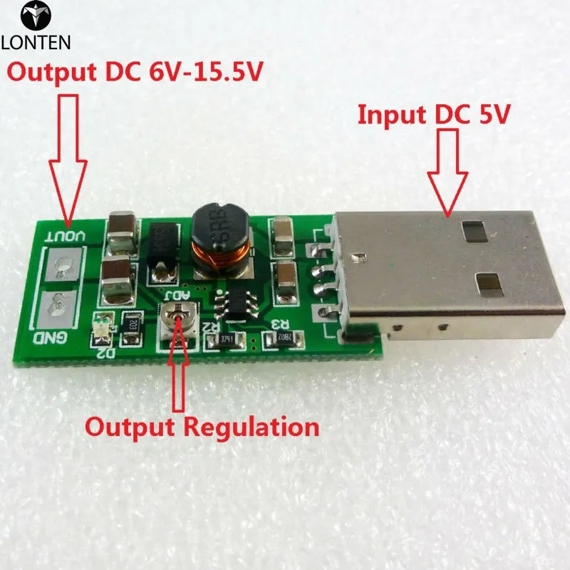 Custom TB414*5 USB 5V to DC 6V 9V 12V 15V adjustable Output DC DC Converter Step-up Boost Module for PTZ camera Smart Home LED Motor Manufacturer