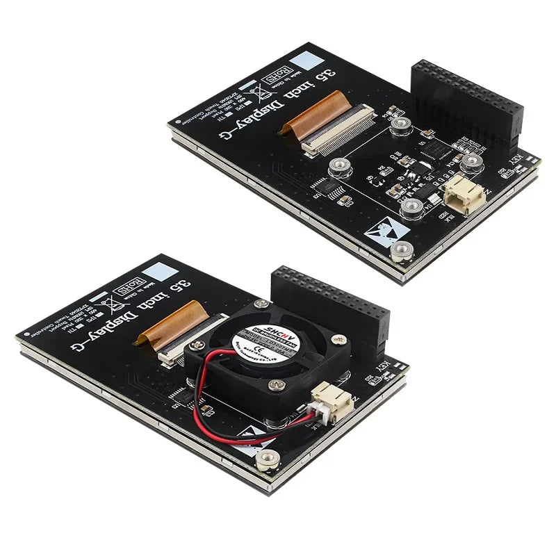 Raspberry Pi 5/4B/3B+ 3.5-inch Touch Screen Display - 60Hz IPS LCD with ABS Case, HD/SPI Interface
