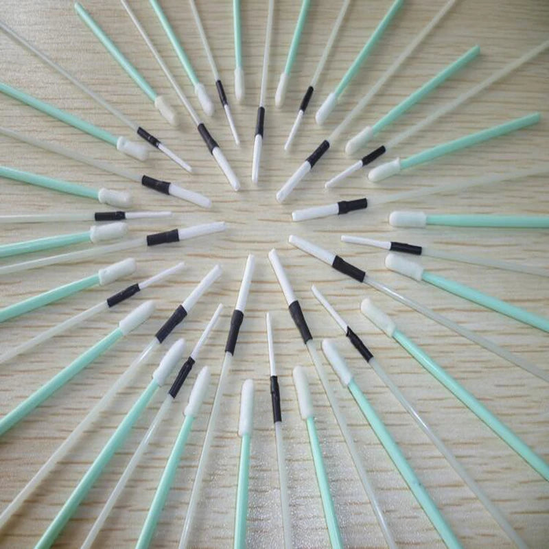 Custom 100PCS/bag SC FC LC MU ST fiber optic cleaning Sticks rod FOS-250mm 2.5MM Fiber Optic Connector Cleaner Cotton swab Manufacturer