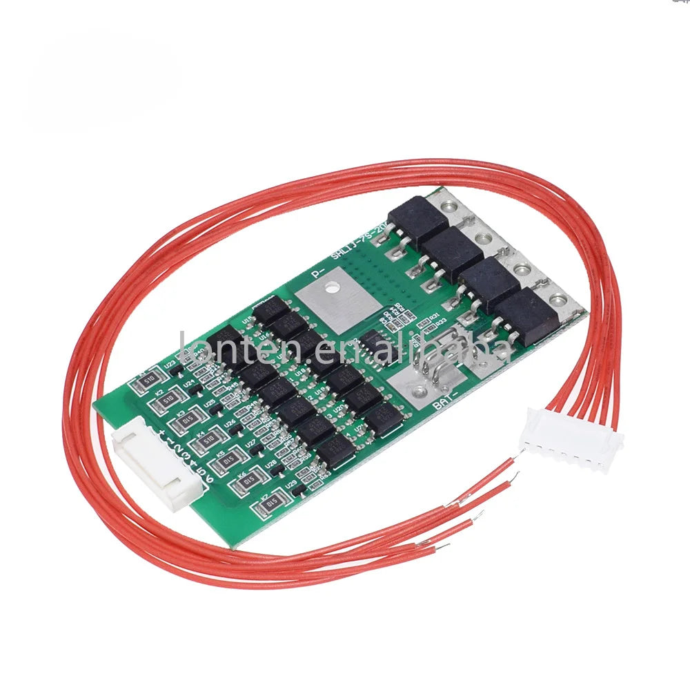 Custom Bms 7S Li-ion Lithium 18650 Battery Protection Board 24V 20A Battery Balancer With Matching Cable Automatic Protection Function Manufacturer