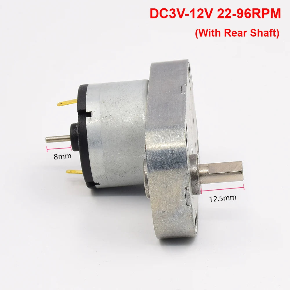 Custom Small 520 Full Metal Gearbox Gear Motor DC 3V 5V 6V 7.4V 12V 96RPM Slow Speed 7-type Z-Shaped Large Torque Dual Shaft Manufacturer