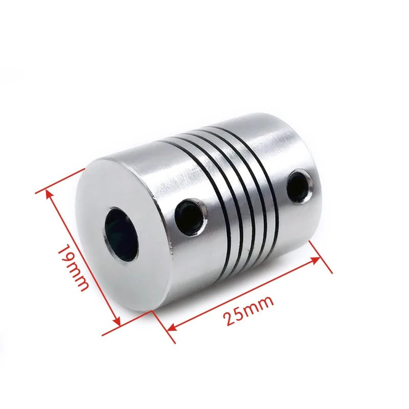 Custom D19*L25 Aluminium flexible Jaw Shaft Coupling 5/8/6.35/8/10mm CNC Stepper Motor Coupler Encoders Engraving Machine Manufacturer