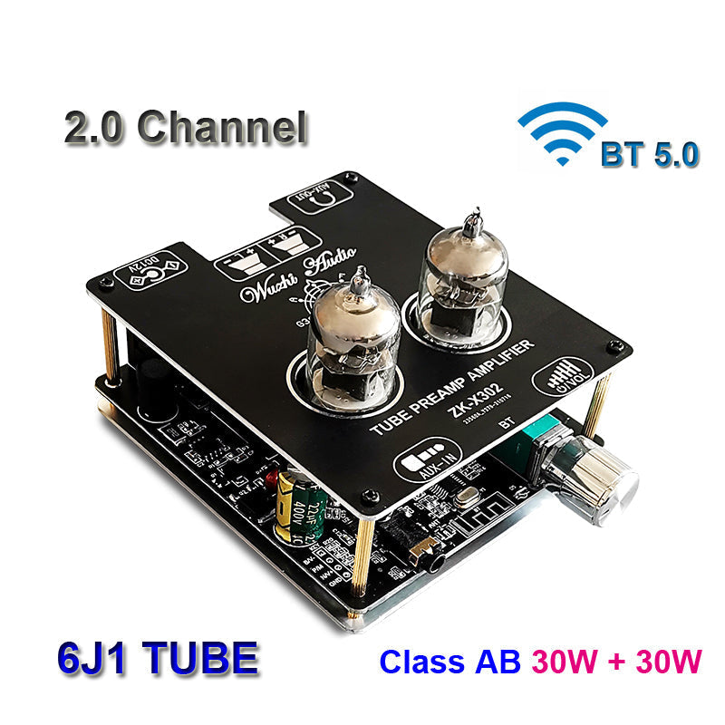 6J1 Preamplifier Power 2*30W Amplifiers HiFi Tube Preamp Stereo Bile Buffer audio amplifier board pcb assembly