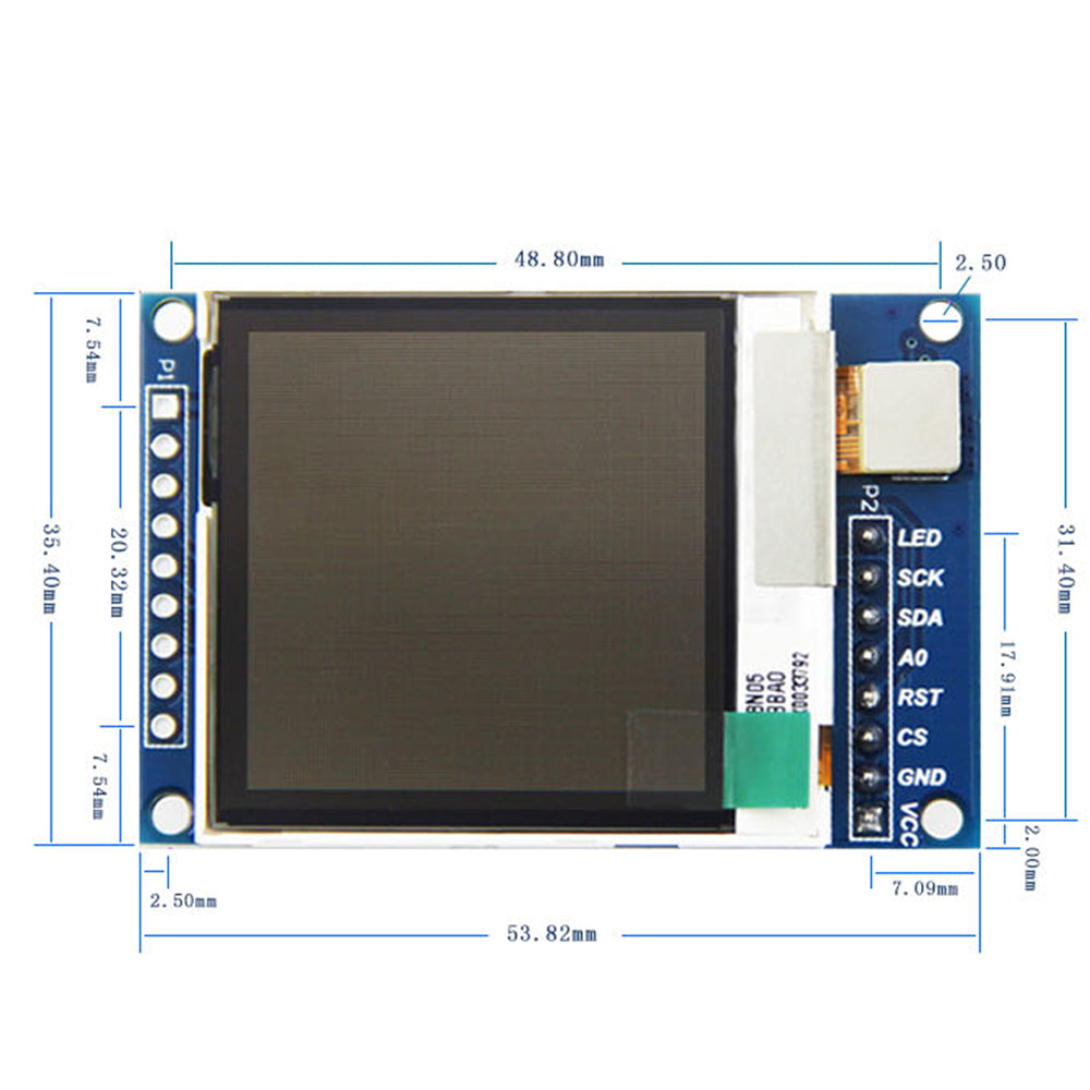 LONTEN 1.6-inch TFT LCD Transparent outdoor screen SSD1283A 130*130 SPI Serial port Custom