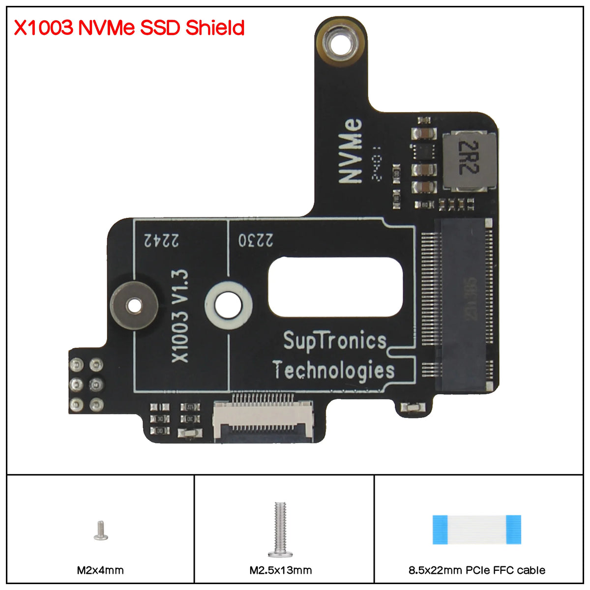Custom  X1003 Pcie M.2 NVMe SSD 2242 Board for Raspberry Pi 5