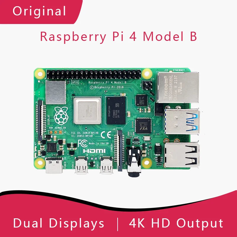 Custom Official Raspberry Pi 4 Model B Dev Board Starter Kit 4GB RAM Faster Than 3B+ (Case+Fan+Heatsink+Power Supply+Micro Cable) 4b Manufacturer