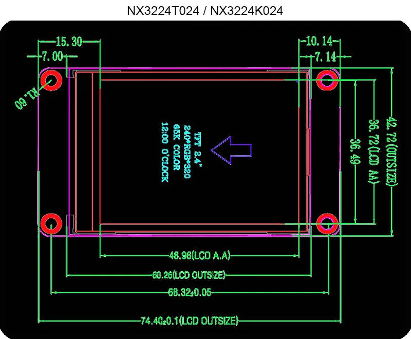 Custom NX3224K024 Nextion 2.4" Enhanced HMI Intelligent Smart USART UART Serial Touch TFT LCD Module Display Panel for Raspberry Pi Manufacturer