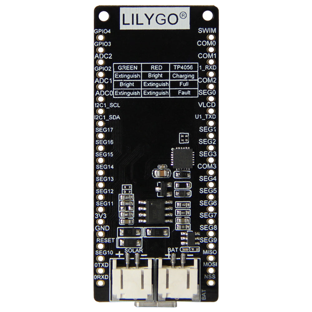 TTGO T-Solar 433MHz Solar Power Development Board STM8L152 CPU SX1262 Lora With Antenna Custom PCB pcba bom gerber files customize