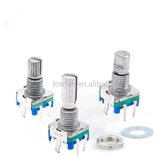 Custom 5PCS/Lot Ec11 Rotary Encoder Switch 15/20mm Plum Blossom Handle Half Shaft 20 Bit Pulse Digital Signal Potentiometer Manufacturer