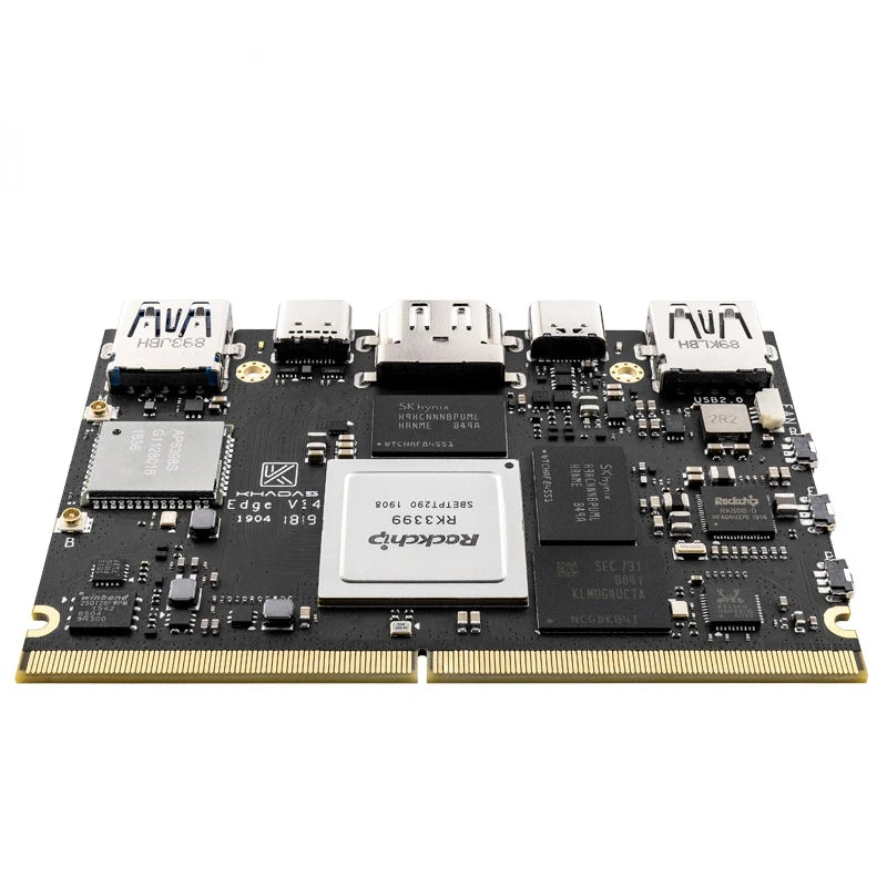 Custom Khadas Edge Max with 128GB EMMC 5.1 RK3399 Soc Single Board Computer Custom PCB pcb and pcba for medical products fast pcb Manufacturer