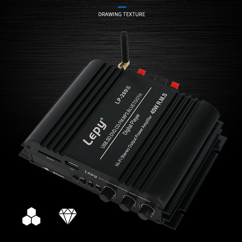 2*90W FM Mp3 Player Audio Power Amplifier HiFi Equalizer Car Home Theater Mp3 Decoder Music AMP  audio amplifier pcb assembly Customize