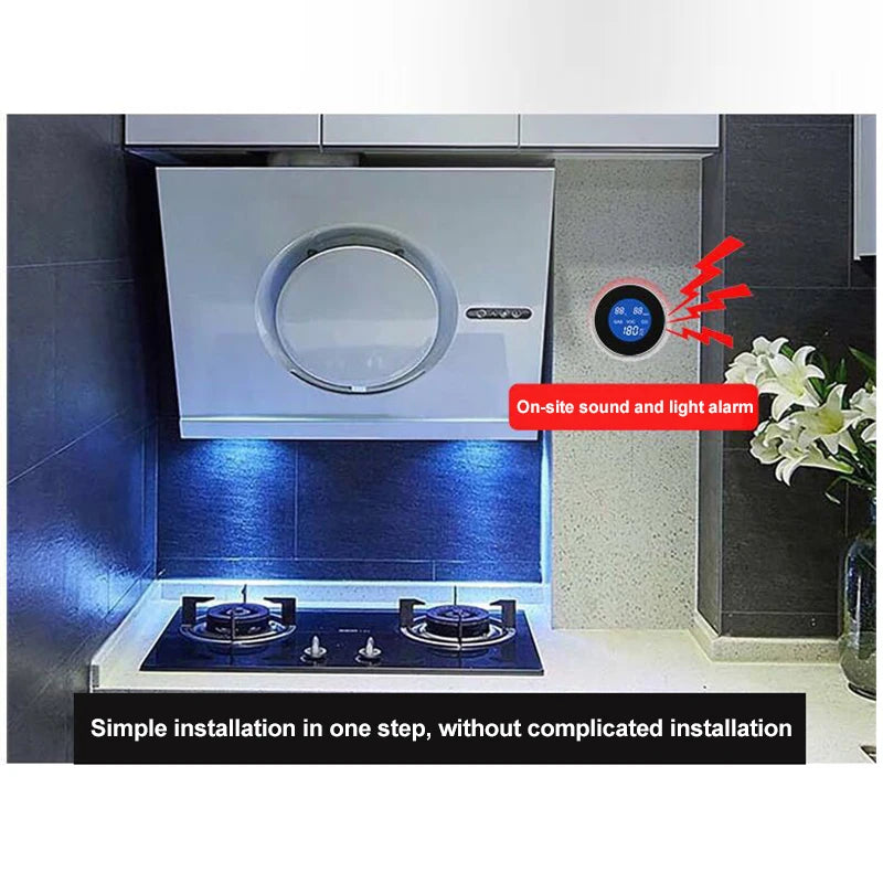 Custom New WIFI Tuya Smart Natural Gas Leakage Detector Methane CH4 Leak Alarm Monitor Digital LCD Temperature Sensor For Smart Home Manufacturer