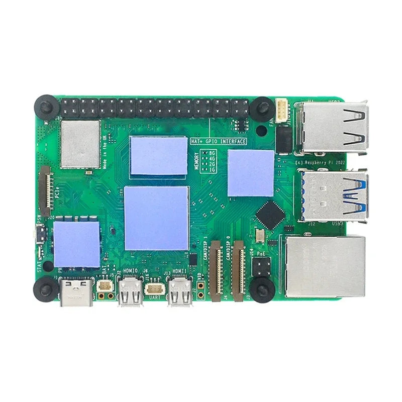 CNC Black Aluminum Case with Active and Passive Cooling Fan RPi 5 Metal Case for Electronic Components Raspberry Pi 5