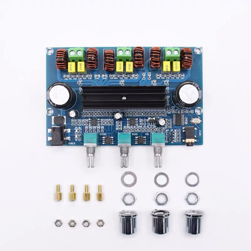 2*50W+100W  5.0 dual TPA3116D2 Power Subwoofer Amplifier Board 2.1 Channel TPA3116 Audio Stereo equalizer AUX Amp pcb assembly Customize