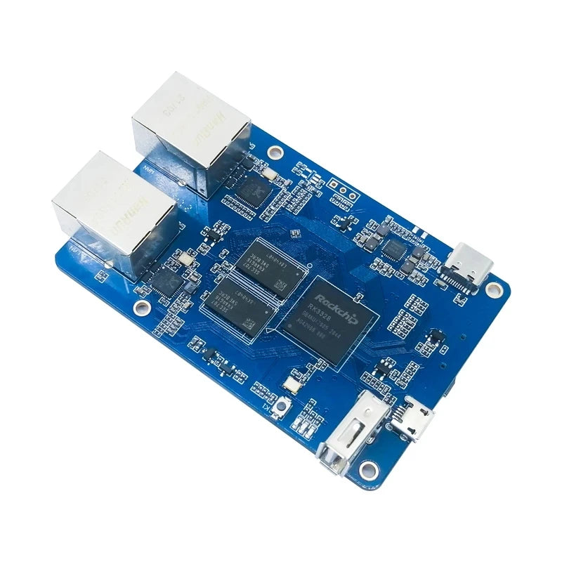 Custom Lctech Pi RK3328 Control Panel Mini Router Dual Gigabit Network Port LEDE Soft Routing Manufacturer