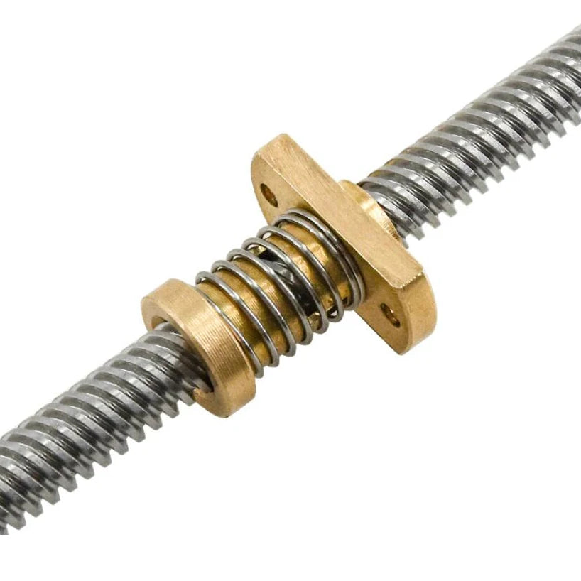 Custom Anti - back lash TR8 lead screw brass nut POM nut for upgrade Ender 3 CR-10 and clone 3D printer anti backlash Spring Loaded Nut Manufacturer