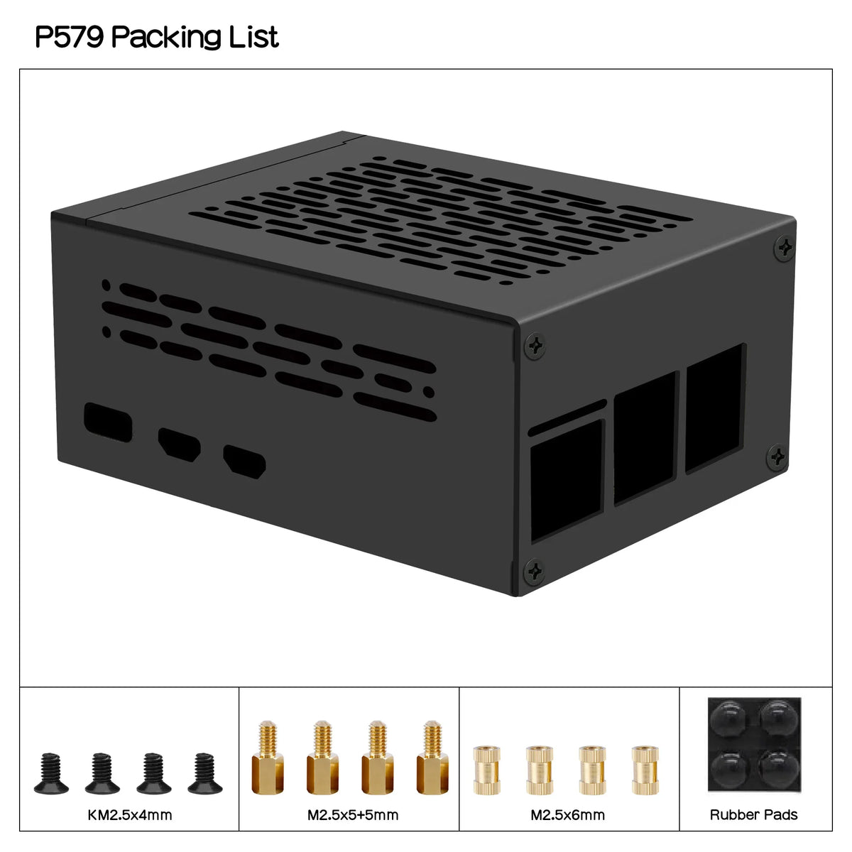 P579-V4 Metal Case for Raspberry Pi 5 PCIe M.2 NVMe SSD Shield X1000 X1001 X1003 X1004 NOT Support X1002