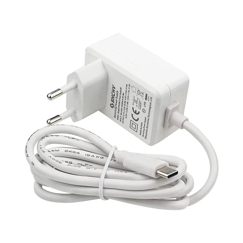 Raspberry Pi 5 5.1V 5A PD 27W USB-C GaN Plug-in Power Supply with EU/US/UK Plugs for Raspberry Pi 5/4B
