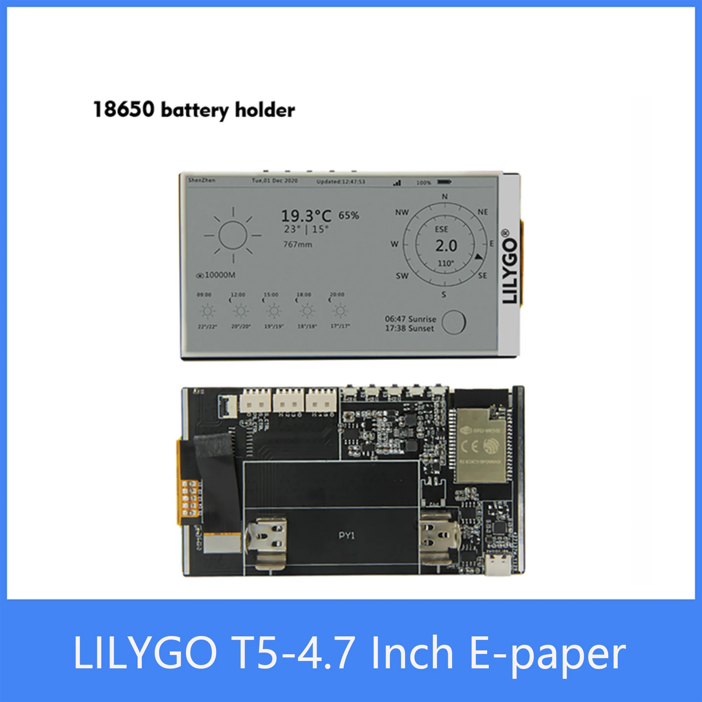 Custom LILYGO T5-4.7 inch E-paper ESP32 V3 version 16MB FLASH 8MB PSRAM WIFI/BT for arduin0 Manufacturer