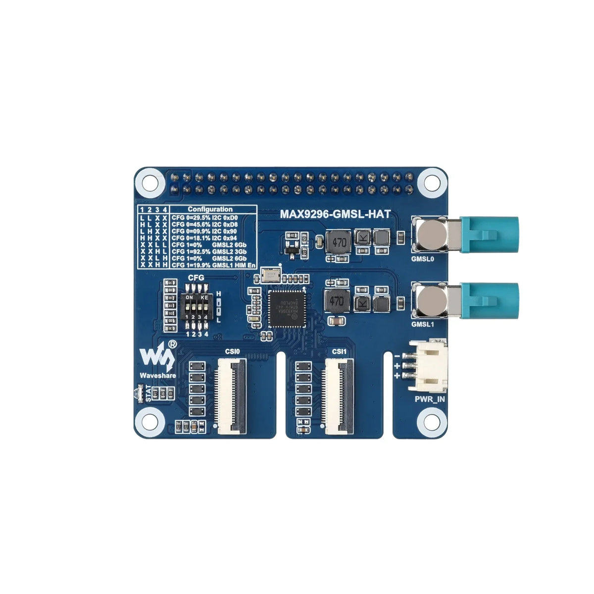 2-Channel PI5 GMSL Camera HAT Expansion Board Adapter for RasPi Raspberry Pi 5 Projects 1GB 4GB 16GB RAM Accessories